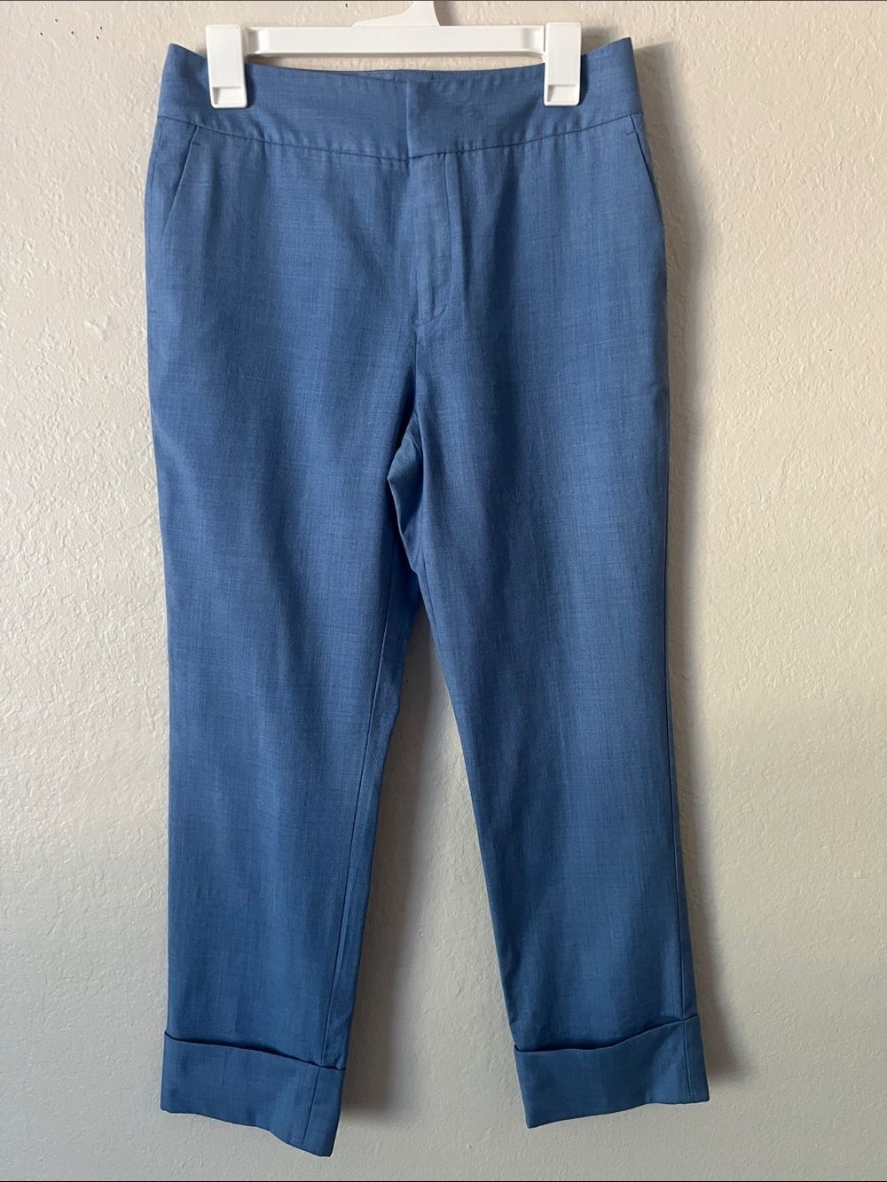EUC SUISTUDIO Cuff Wool Trousers Blue Size 8
